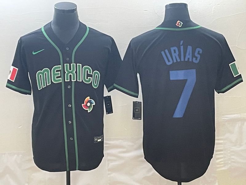 Men 2023 World Cub Mexico #7 Urias Black Nike MLB Jersey9->more jerseys->MLB Jersey